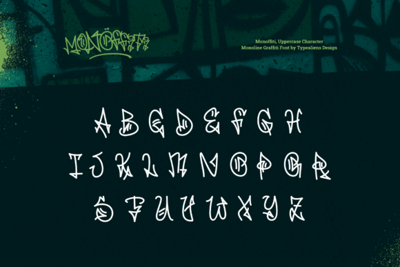 Monoffiti Font PNG with transparent background - Preview 6