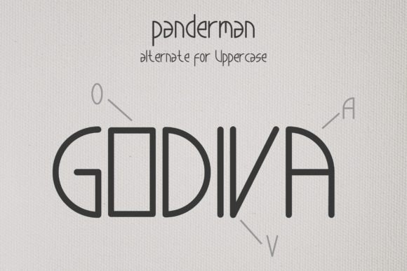 Panderman Font PNG with transparent background - Preview 2