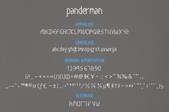 Panderman Font PNG with transparent background - Preview 4