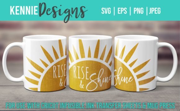 Rise And Shine Sun Mug Wrap Svg Graphics