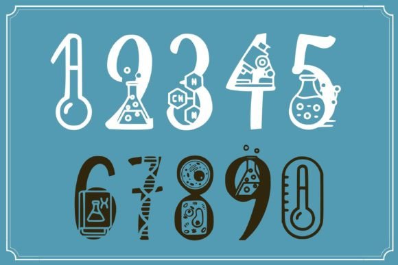 Science Font PNG with transparent background - Preview 2