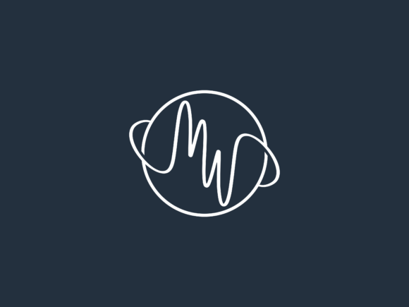 Abstract Initial Letter MW, WM Logo