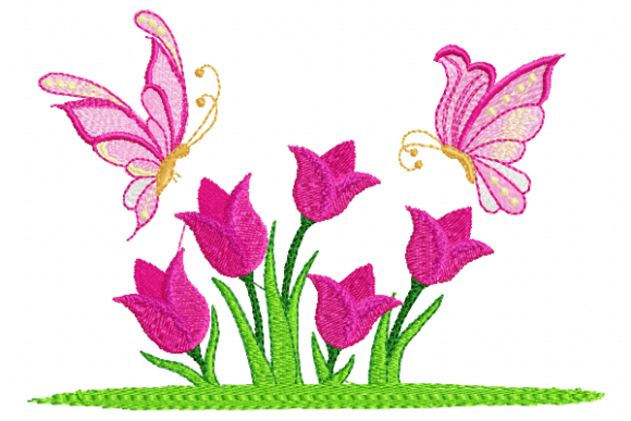 Butterflies Embroidery Design
