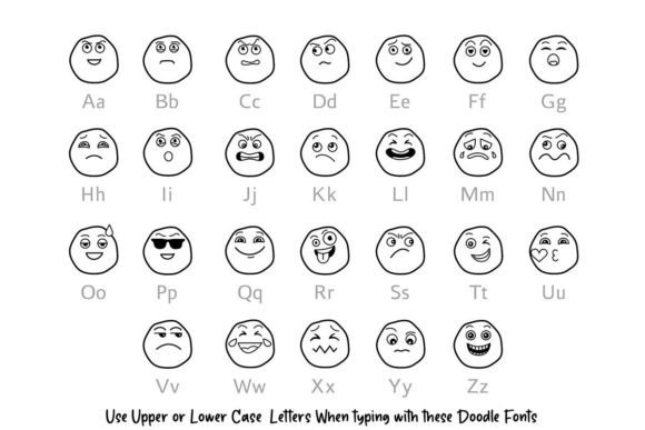 Face Doodle Font - Preview 1