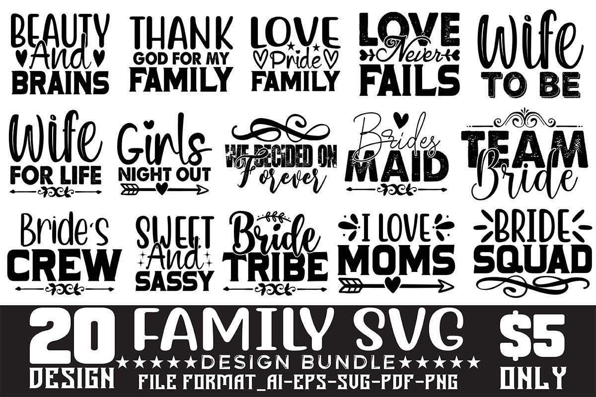 Family SVG Designs Bundle Graphic by DigitalCraftHub · Creative Fabrica