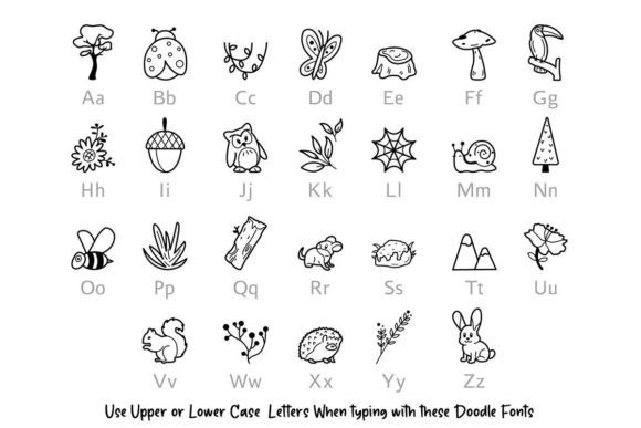Forest Doodle Font - Preview 1