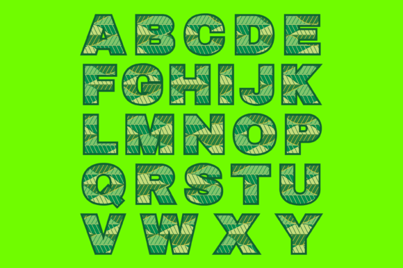 Green Leaf Font - Preview 1