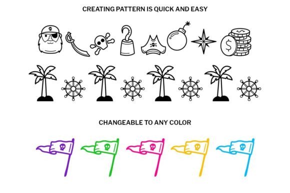 Pirate Doodle Font PNG with transparent background - Preview 2
