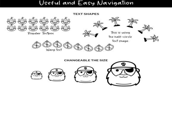 Pirate Doodle Font PNG with transparent background - Preview 3