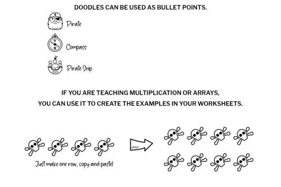 Pirate Doodle Font PNG with transparent background - Preview 6