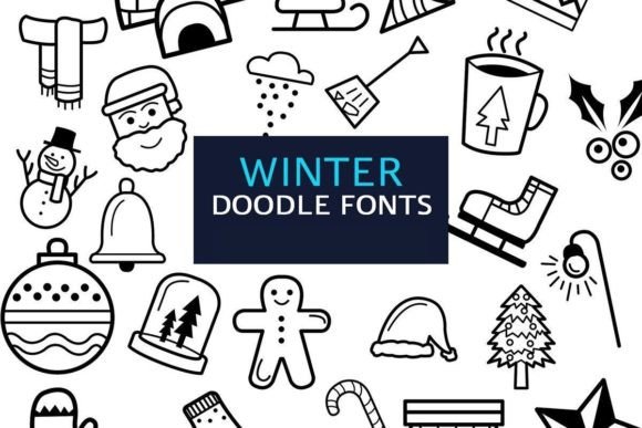 Preview of Winter Doodle dingbat font
