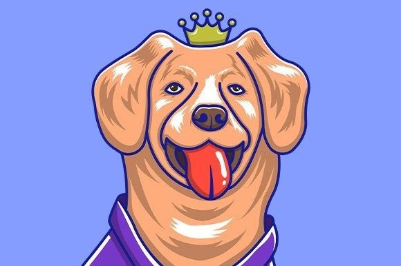 Cute Dog Sitting Cartoon Character