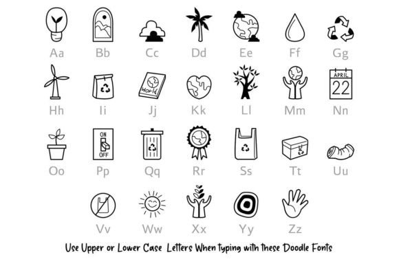 Earth Day Doodle Font - Preview 1