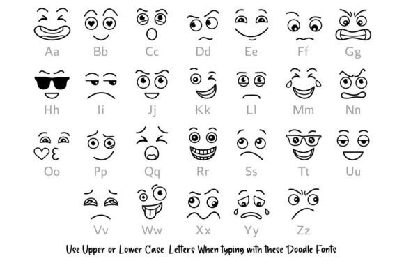 Emotion Doodle Font - Preview 1