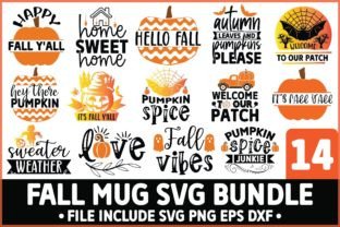 Fall Mug SVG Bundle Graphic by DESIGN STORE · Creative Fabrica