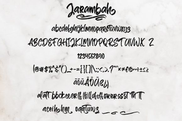 Jarambah Font PNG with transparent background - Preview 4