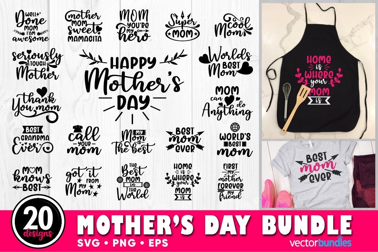 Mothers Day Quotes SVG Bundle Graphic by vectorbundles · Creative Fabrica