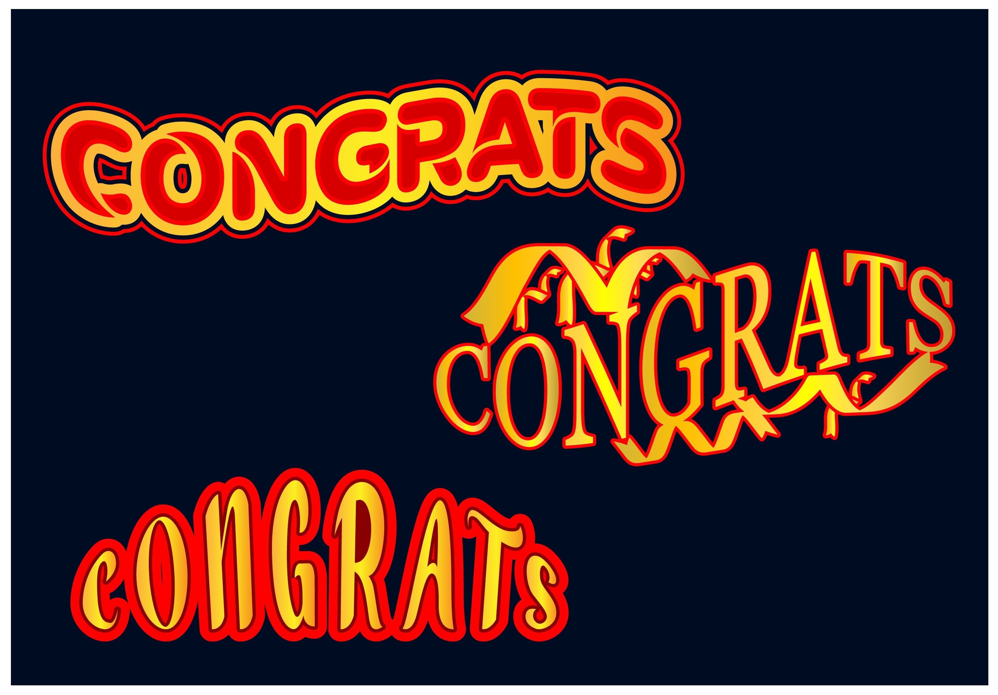 Congrats Logo, Sticker and Icon Design Graphic by mdnuruzzaman01893 ...