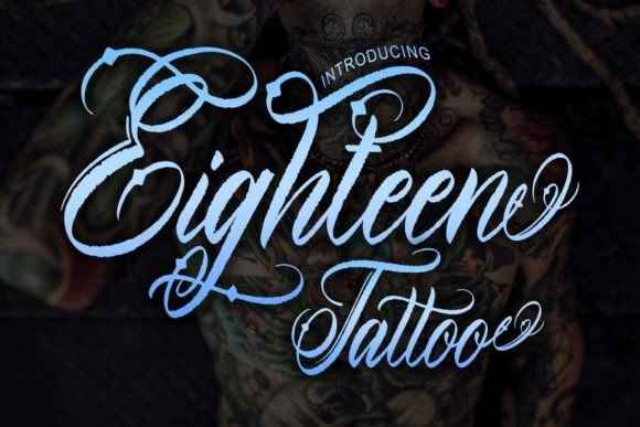 Eighteen Tattoo Blackletter Font By Al mughni studio3