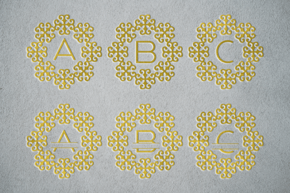 Grade Monogram Font PNG with transparent background - Preview 2