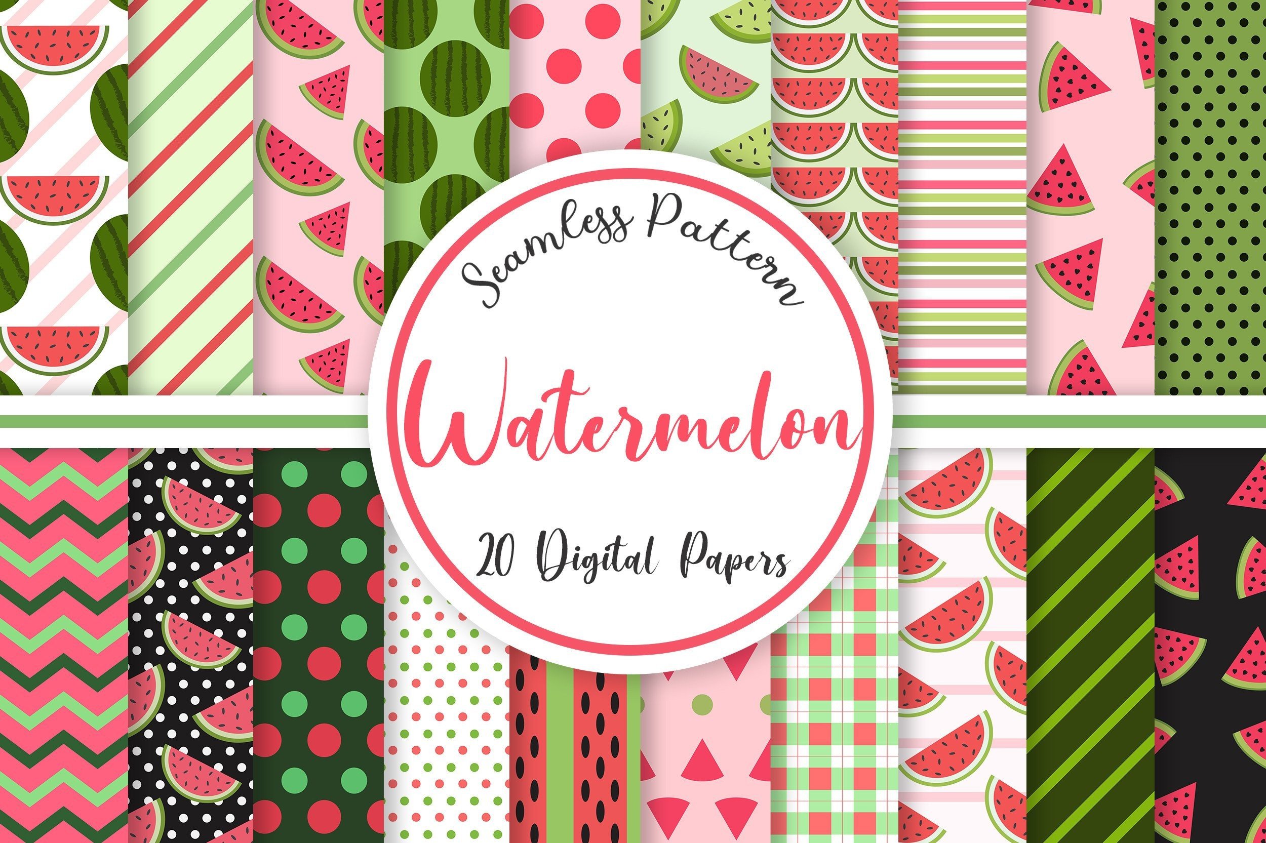 Watermelon Seamless Pattern Graphic by PinkPearly · Creative Fabrica