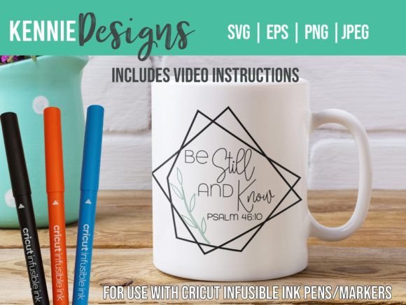 Bible Verse Infusible Ink Pen Mug Wrap Graphics