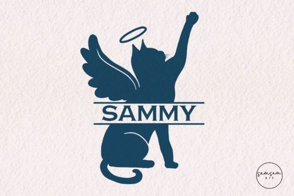 Cat Memorial Angel Wings Sublimation SVG for Cricut keepsakes