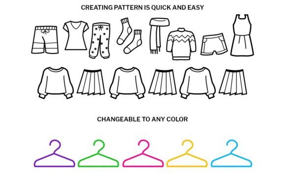 Clothes Doodle Font PNG with transparent background - Preview 2