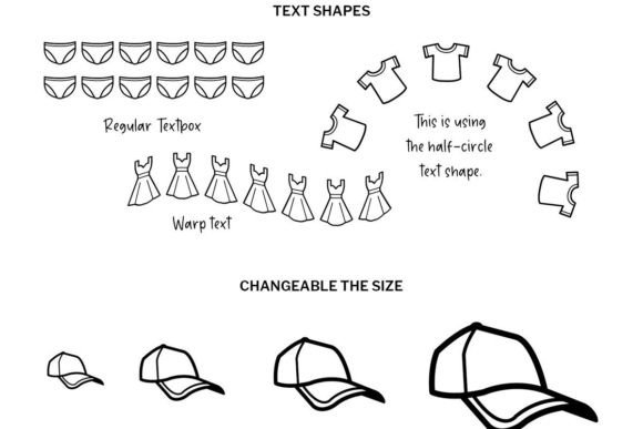 Clothes Doodle Font PNG with transparent background - Preview 3