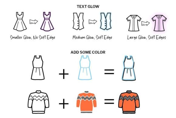 Clothes Doodle Font PNG with transparent background - Preview 4