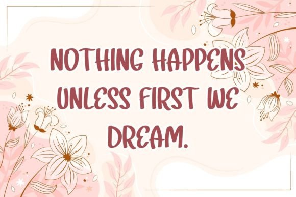 Flower Stories Font PNG with transparent background - Preview 2