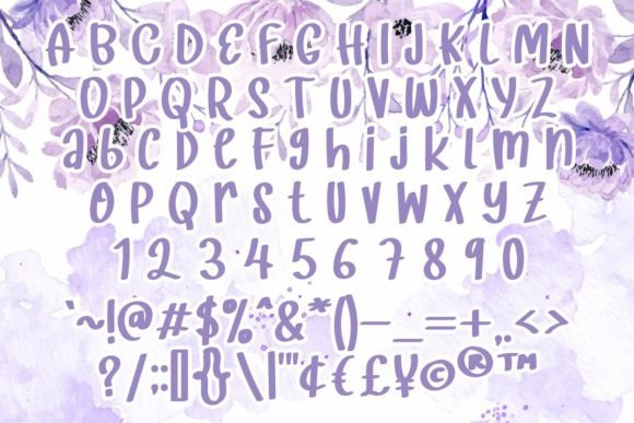 Flower Stories Font PNG with transparent background - Preview 3