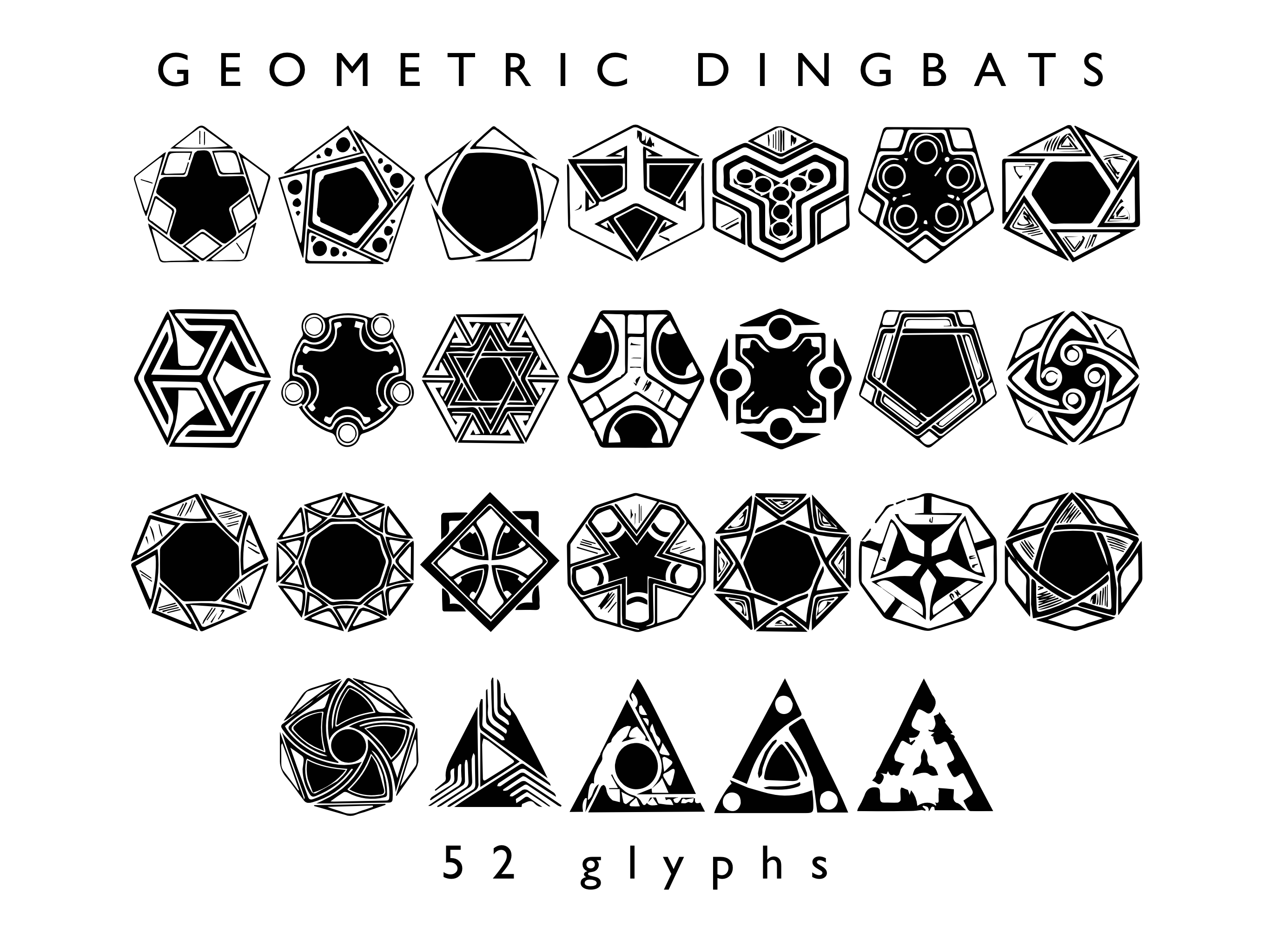 Geometric Font by The Tenacious Type Studio · Creative Fabrica font preview