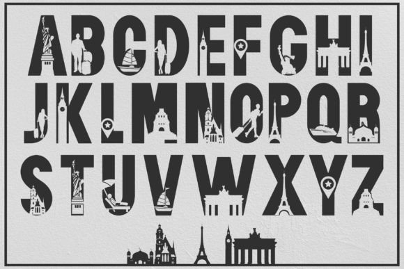 Holiday Travel Font PNG with transparent background - Preview 1