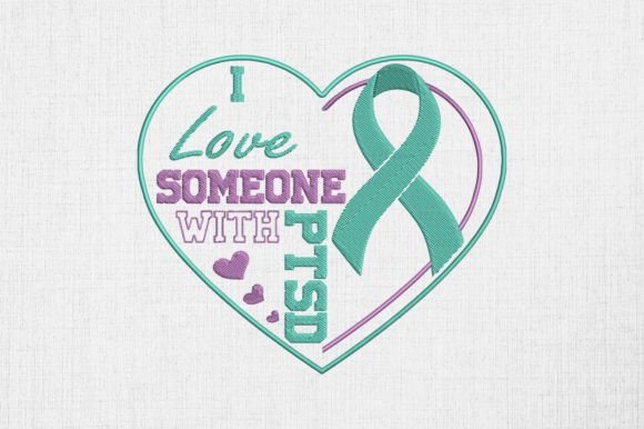 I Love Someone with PTSD Teal Ribbon