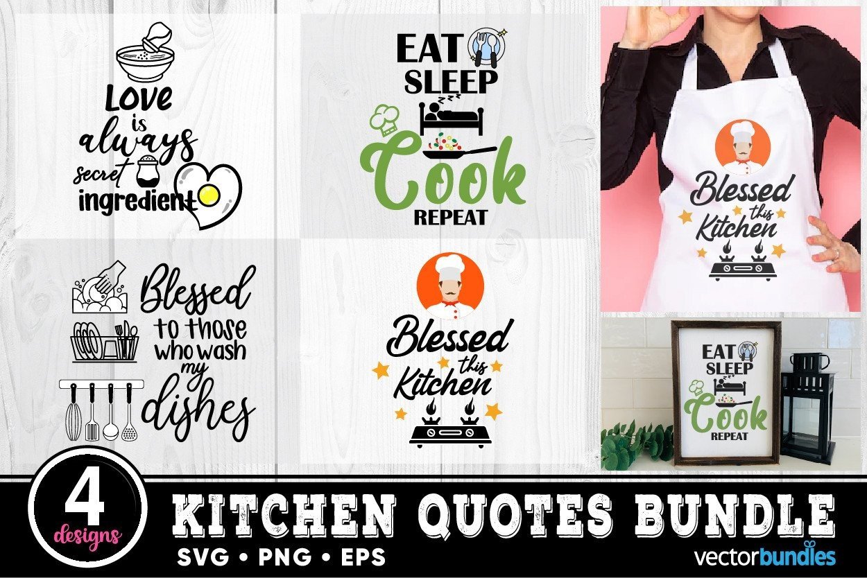 Kitchen Quotes SVG Bundle Graphic by vectorbundles · Creative Fabrica