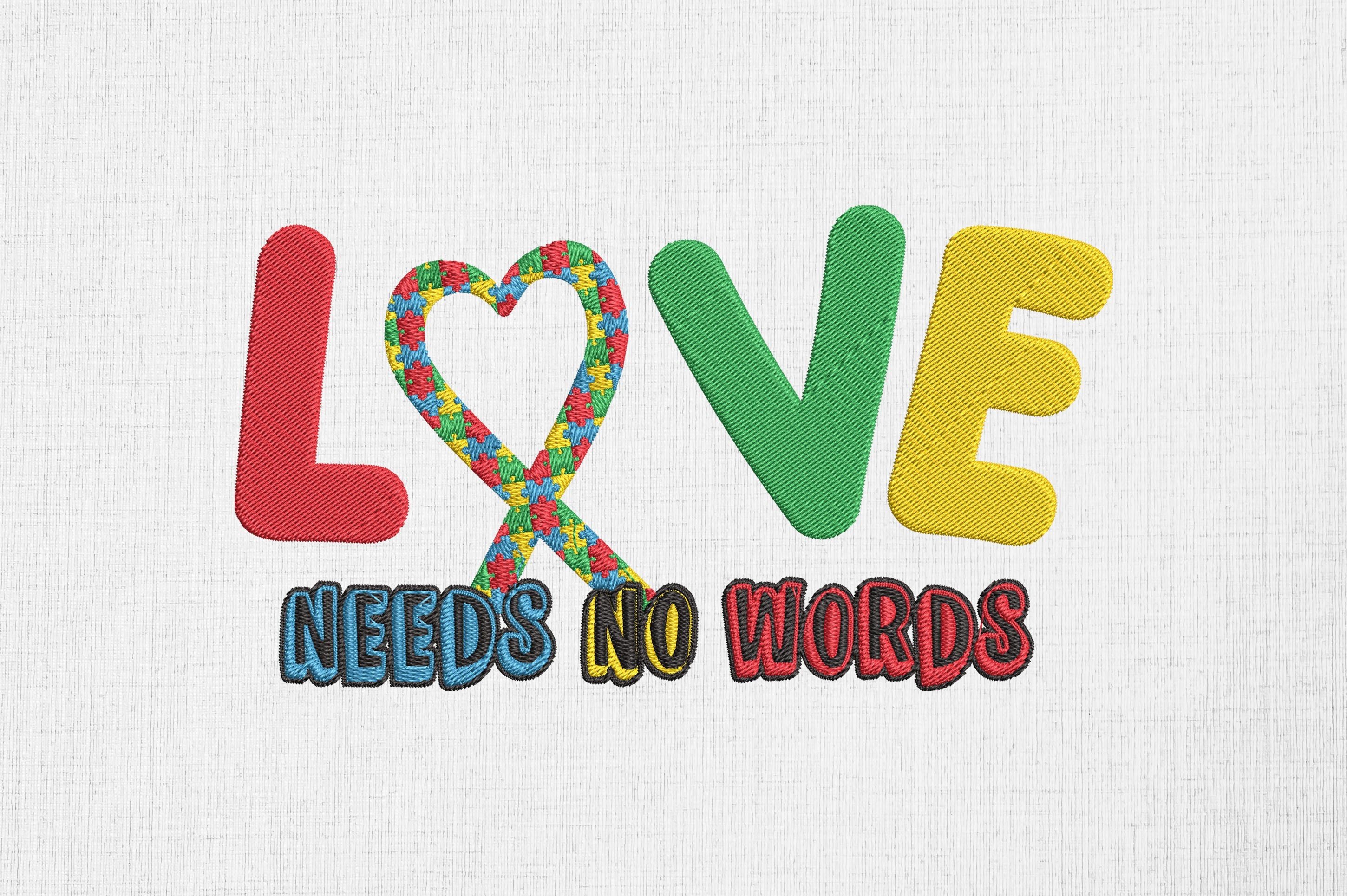 Love Needs No Words Autism Ribbon