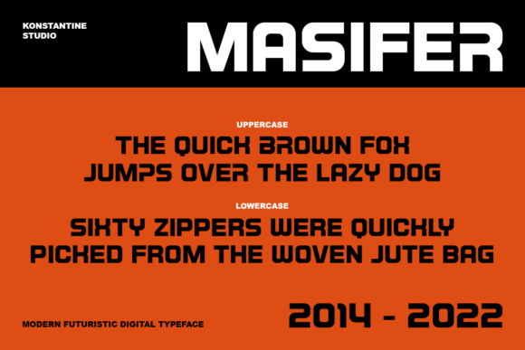 Masifer Font PNG with transparent background - Preview 1