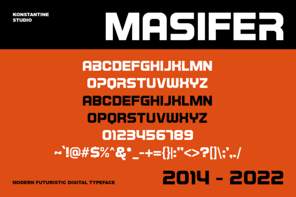 Masifer Font PNG with transparent background - Preview 2
