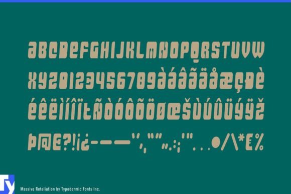 Massive Retaliation Font PNG with transparent background - Preview 2