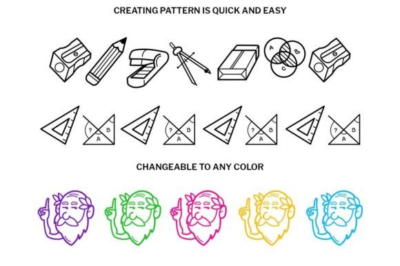 Math Doodle Font PNG with transparent background - Preview 2