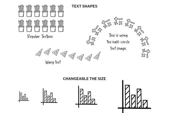 Math Doodle Font PNG with transparent background - Preview 3
