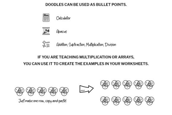 Math Doodle Font PNG with transparent background - Preview 6