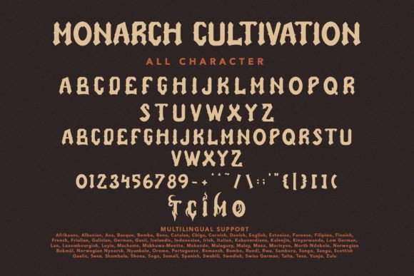 Monarch Cultivation Font PNG with transparent background - Preview 6
