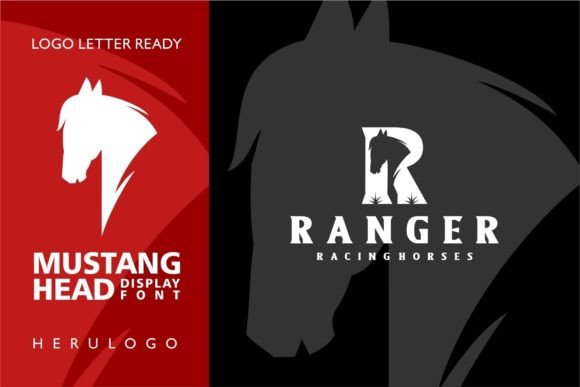 Mustang Head Font PNG with transparent background - Preview 1