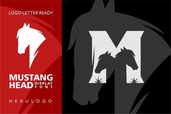 Mustang Head Font PNG with transparent background - Preview 4