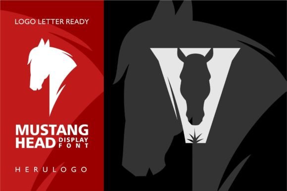 Mustang Head Font PNG with transparent background - Preview 5