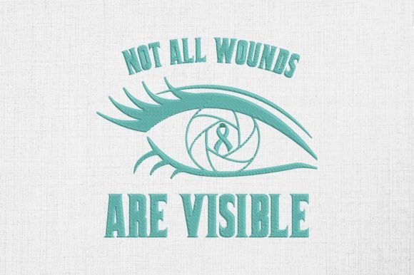 Not All Wounds Are Visible PTSD Ribbon