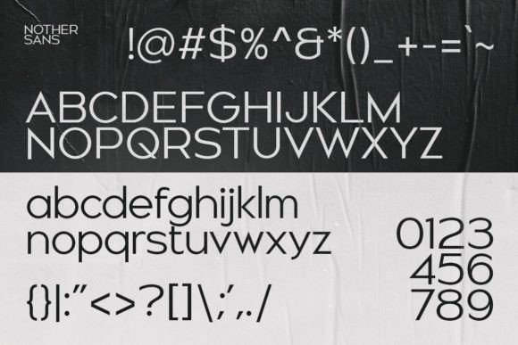 Nother Sans Font PNG with transparent background - Preview 2