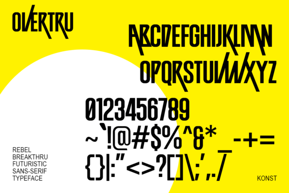 Overtru Font PNG with transparent background - Preview 1